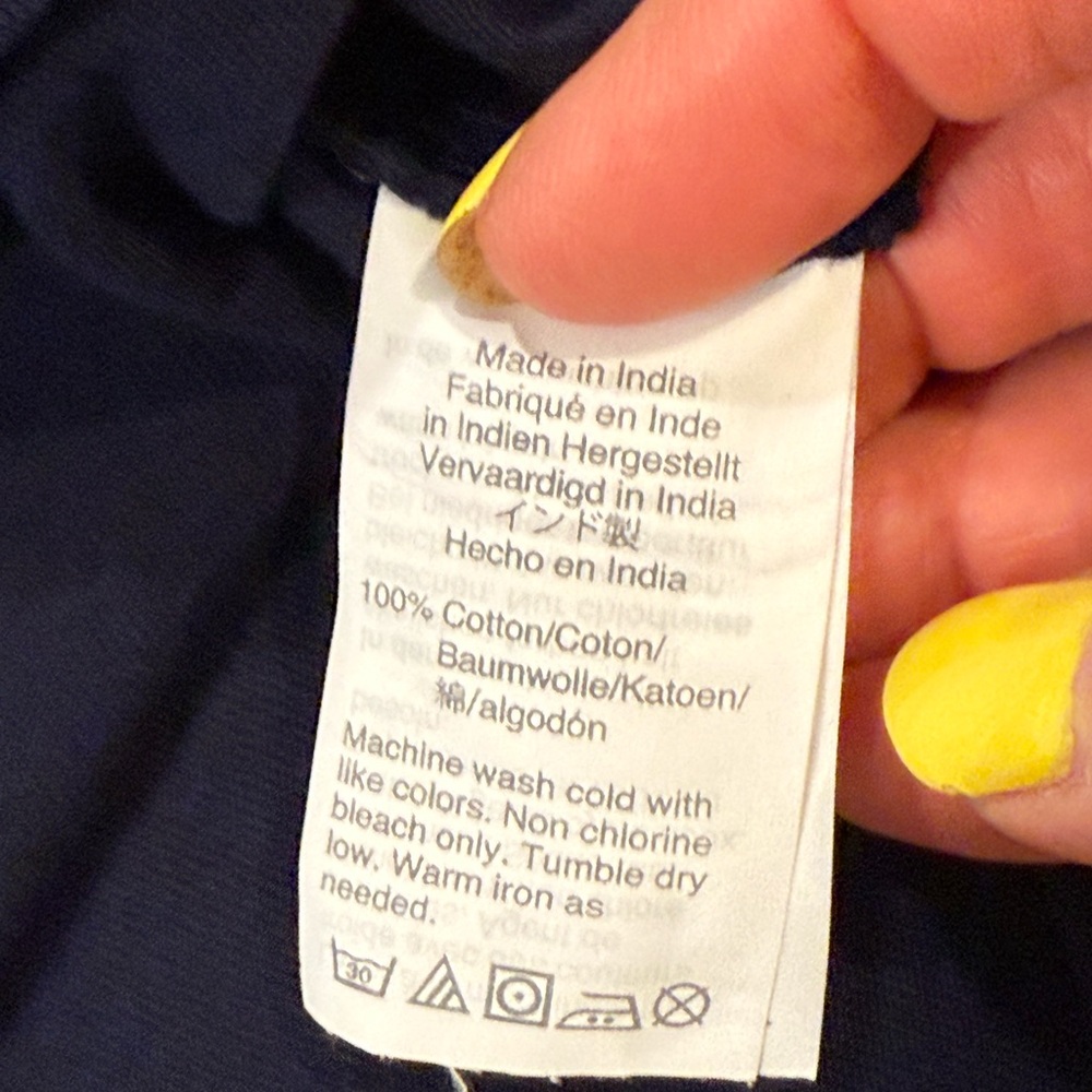 J. Crew t-shirt dress, navy XS. Crew neck with flirty ruffle sleeves - Picture 7 of 8